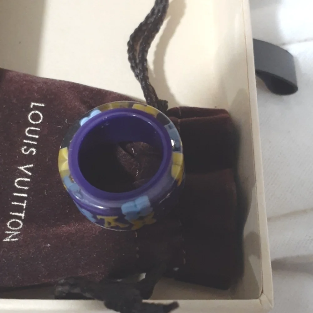 LOUIS VUITTON RESIN FARANDOLE RING AUTHENTIC SZ M - Picture 5 of 6